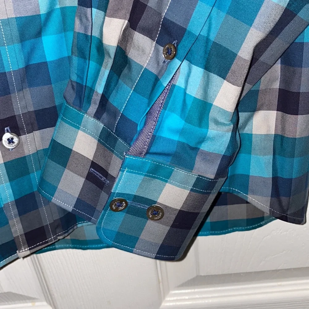 Bugatchi Uomo Shaped Fit Mens Dress Shirt XXL - Picture 4 of 4